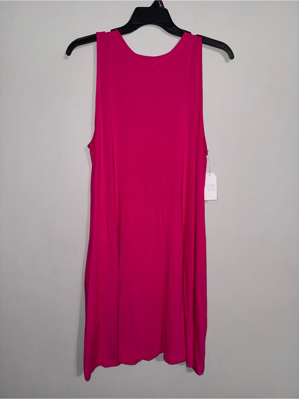 Time and Tru Hot Pink Sleeveless Midi Dress XXL BNWT